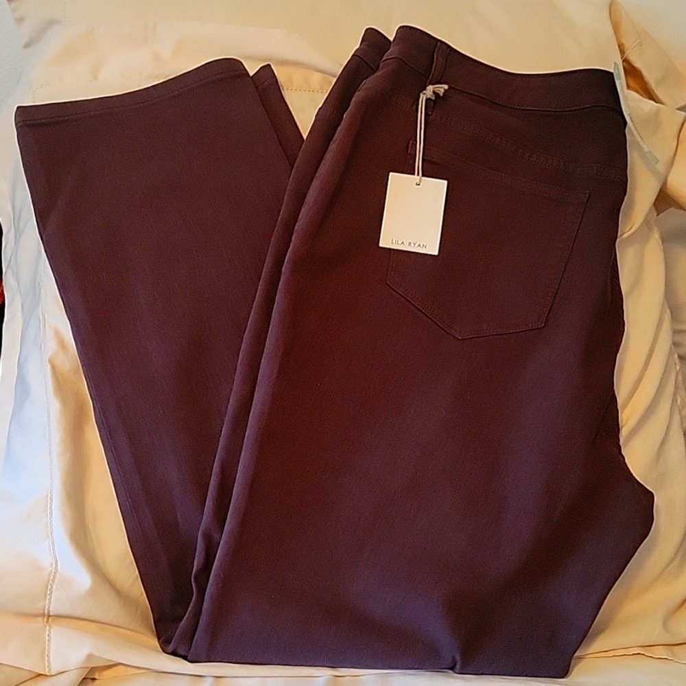 LILA RYAN Liara Straight Leg Jean in Turkish Brown sz 20W NWT9